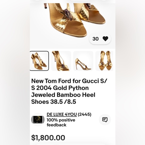 Tom Ford Gucci Purple Serpent head Python Heels